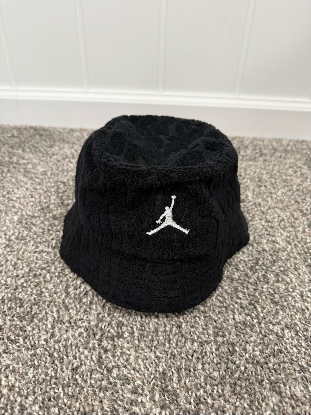 Jordan Black Terry Jumpman Bucket Hat for Kids